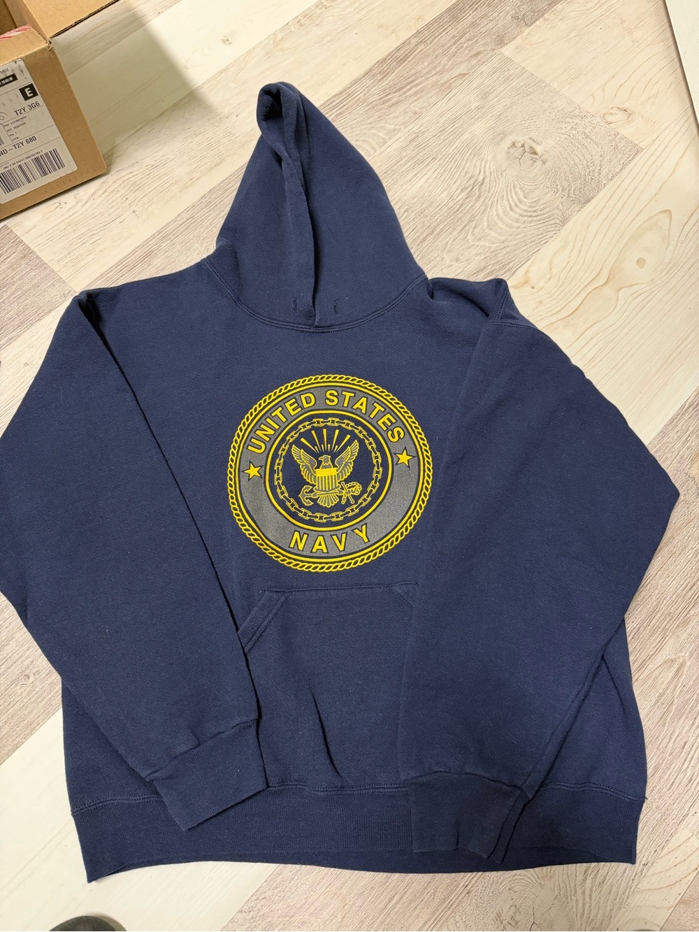 Navy Blue United States Navy Hooded Sweatshirt